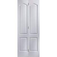 4 Panel Primed Woodgrain Effect Internal Bi-Fold Door (H)1950mm (W)750mm