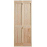 4 Panel Clear Pine Internal Bi-Fold Door (H)1981mm (W)762mm