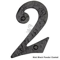 4 Inch Door Numeral in Matt Black 7