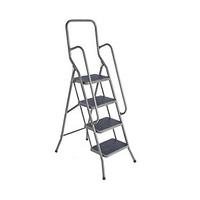 4-Step Safety Ladder, Silver