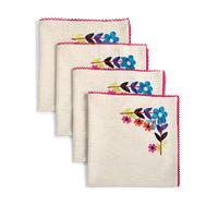 4 Pack Dahlia Embroidered Napkin...
