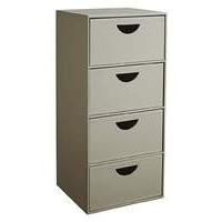 4 Drawer Unit with Cut out Handles