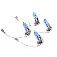 4 pcs h3 car driving parking white halogen head light bulb lamp 100w