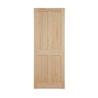 4 Panel Clear Pine Internal Unglazed Door (H)2040mm (W)726mm