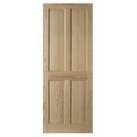 4 Panel Clear Pine Internal Unglazed Door (H)2040mm (W)626mm