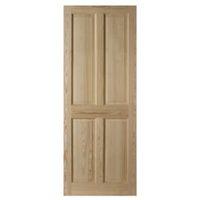 4 Panel Clear Pine Internal Unglazed Door (H)2040mm (W)826mm