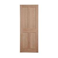 4 panel flush oak veneer internal unglazed door h1981mm w686mm