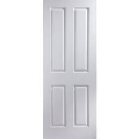 4 panel white woodgrain unglazed door kit h2040mm w826mm