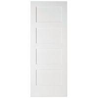 4 panel shaker primed smooth internal unglazed door h1981mm w838mm