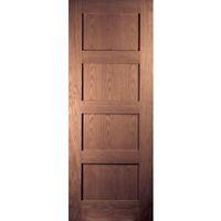 4 panel shaker walnut veneer internal unglazed door h1981mm w610mm