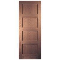 4 panel shaker walnut veneer internal unglazed door h1981mm w762mm