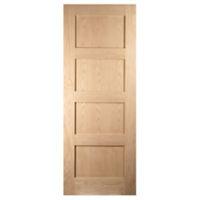 4 Panel Shaker Oak Veneer Internal Fire Door (H)1981mm (W)686mm