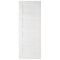 4 panel shaker primed smooth internal unglazed door h1981mm w686mm