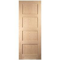 4 panel shaker oak veneer internal fire door h1981mm w762mm