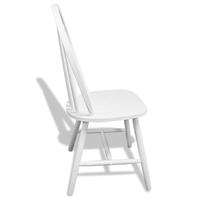 4 Wooden Dining Chairs Round White