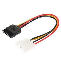 4 Pin IDE to 15 Pin Serial ATA SATA HDD Power Cable(0.15M)