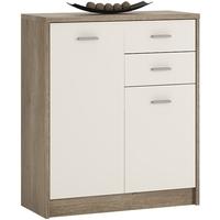 4 You Canyon Grey and Pearl White Cupboard - 2 Door 2 Drawer