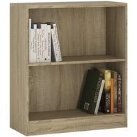 4 you sonama oak bookcase low wide