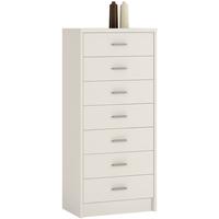 4 you pearl white chest of drawers 7 narrow drawer