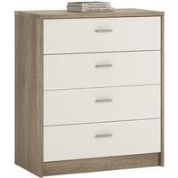 4 You Canyon Grey and Pearl White Chest of Drawers - 4 Drawer