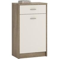 4 You Canyon Grey and Pearl White Cupboard - 1 Door 1 Drawer