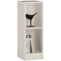 4 You Pearl White Bookcase - Low Narrow