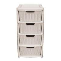 4 Drawer Rattan Tower Mushroom