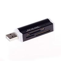 4 In 1 Multi-Function Memory Card Reader Aluminum Alloy Shell USB2.0