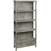 4 shelf potting shed bookcase with 2 storage drawers