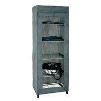 4 Tier Metal Shoe Rack With Material Cover In Grey
