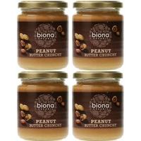 (4 PACK) - Biona - Org Crunchy Salt Peanut Butter | 500g | 4 PACK BUNDLE