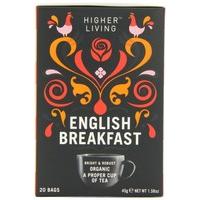 4 pack higher living english breakfast tea 20 bag 4 pack bundle