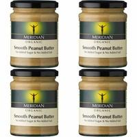 4 pack meridian org smooth peanut butternosalt 280g 4 pack bundle