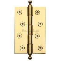 4 x 2 5/8 inch Double Phosphor Washered Hinge - Polished Brass - PR88-404-PB