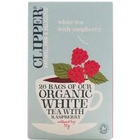 (4 PACK) - Clipper - Organic White Tea Raspberry | 26 Bag | 4 PACK BUNDLE