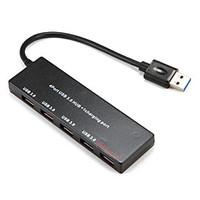 4 Ports USB 3.0 High Speed HUB Ultra Slim Simple black and white