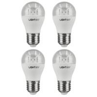 4 pack of e27 screw led golfball bulb 6w 40w equivalent 470 lumen warm ...