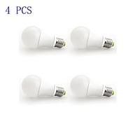 4 pcs E26/E27 5W 1 COB 380-450 LM Warm White A60(A19) Dimmable LED Globe Bulbs AC 220-240 V