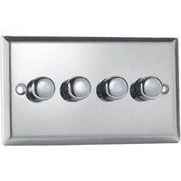 4 gang 2 way mirror chrome led dimmer