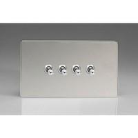 4-Gang 10A Toggle Switch - Polished Chrome