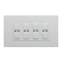 4 Gang Dimmer 210W White