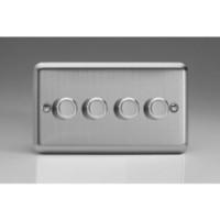 4 gang 2 way matt chrome led dimmer