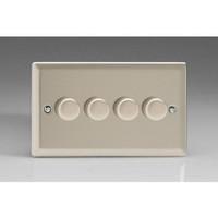 4 gang 2 way satin chrome led dimmer