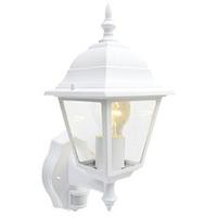 4 sided white wall lantern with pir s5905