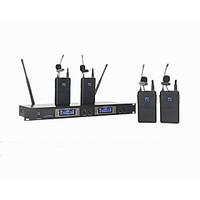 4 Channel LED Professional Wireless Lavalier Microphone System Collar clip set Microfone