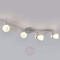4 bulb nicaro ceiling light with glass lampshades