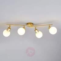 4 bulb led ceiling light elaina in brass
