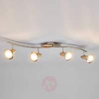 4-light wooden ceiling light Sharleen