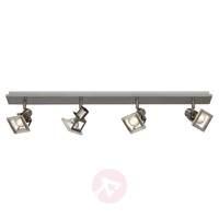 4 bulb led ceiling light frame matt nickel