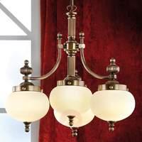 4-bulb Ophelia hanging lamp in antique brass